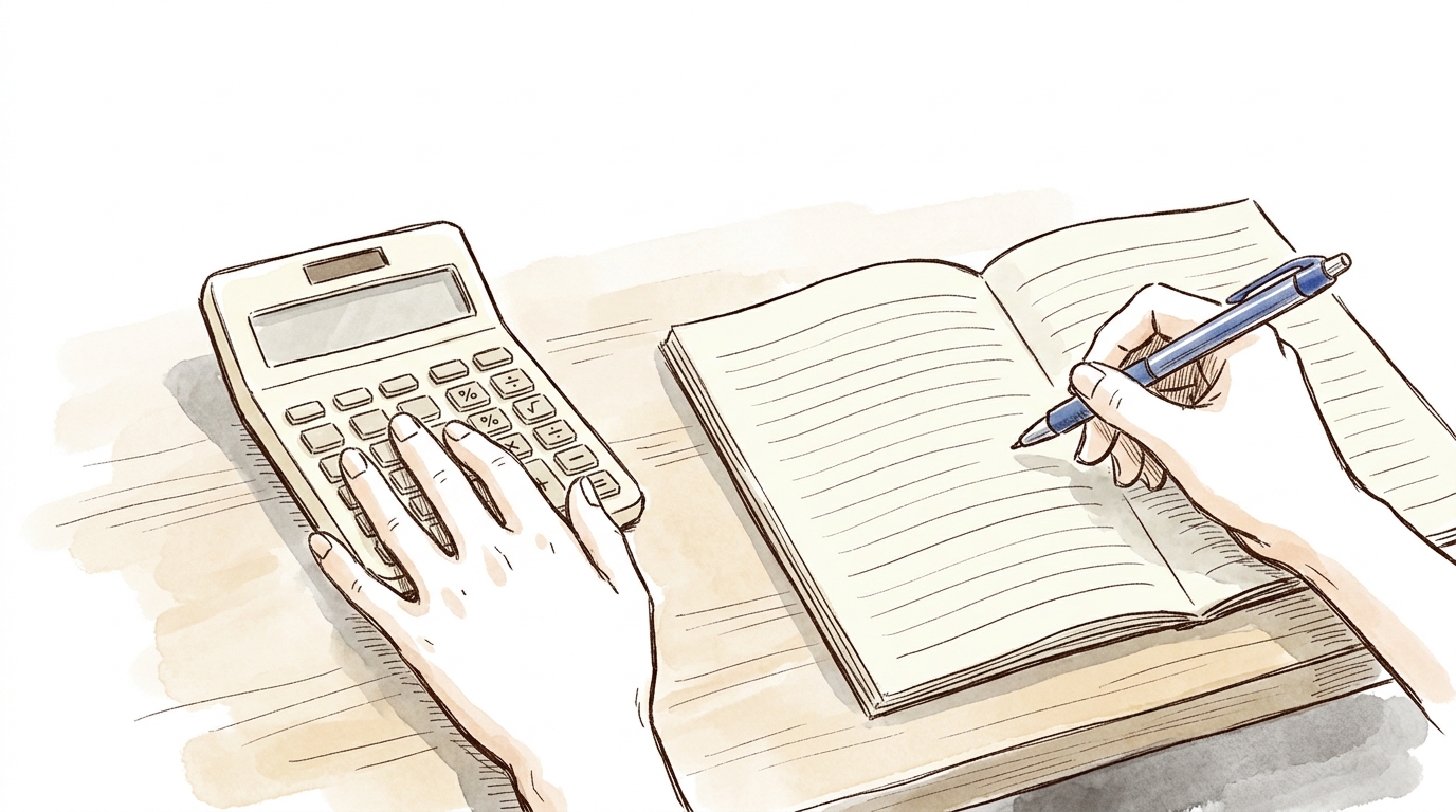 電卓を左手で打つ理由。